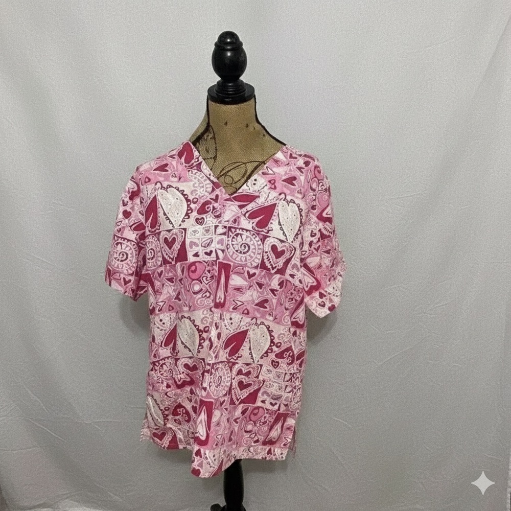 Jasco uniforms- Scrubs- size medium like new- hot pink and white
